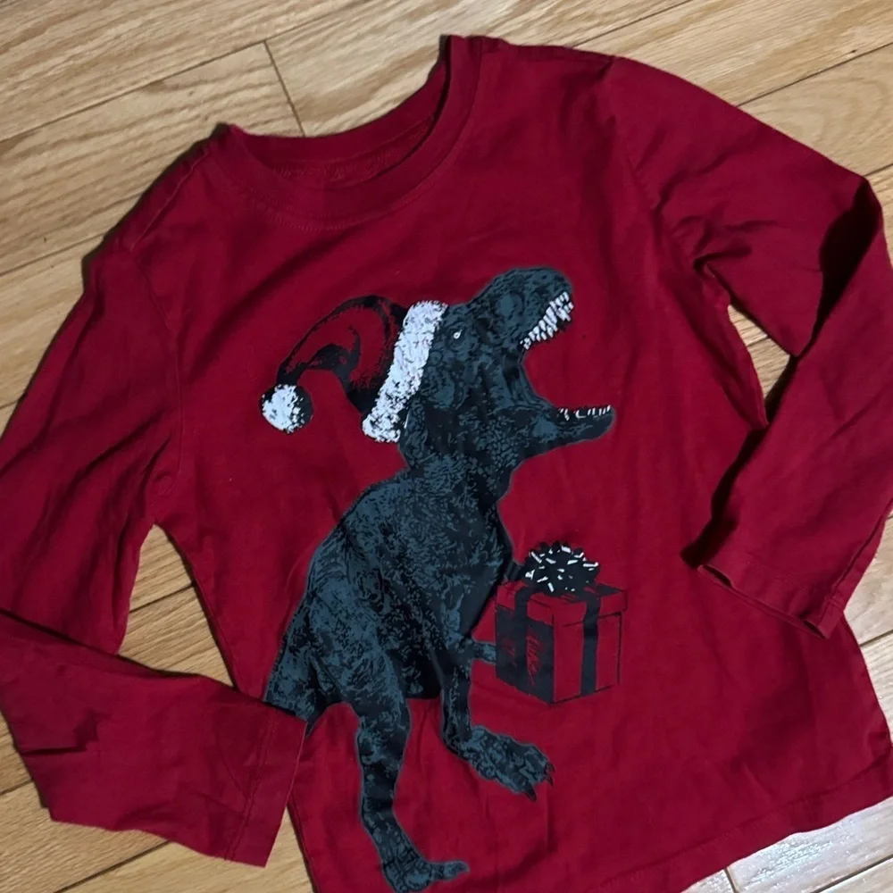 Red Trex Xmas Kids Shirt